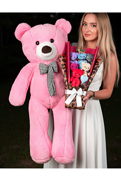 Linalux Gifts Kiza Hediye - 90cm Pembe Ayıcık - Renkli Ayıcıklı Buket - Kiza ...
