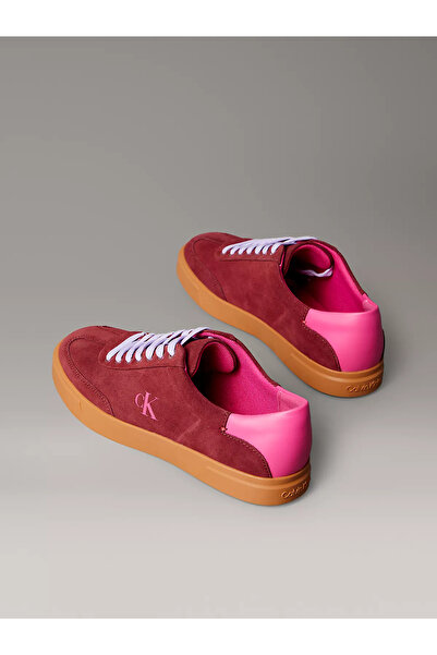 Calvin Klein Kadın Düşük Bilekli Rahat Taban Deri Kırmızı Sneaker HW0HW02683-09Q