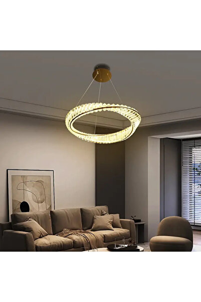 HAMER ثريا هيمن مودرن ذهبي قطر 40 سم مع لون الانارة 3اضاءات