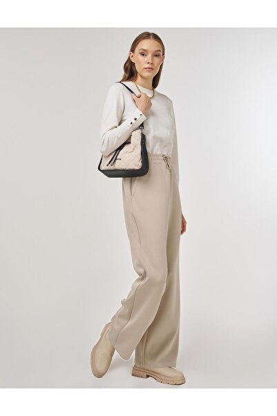 Kayra Lace-Up Relaxed Fit Trousers Stone