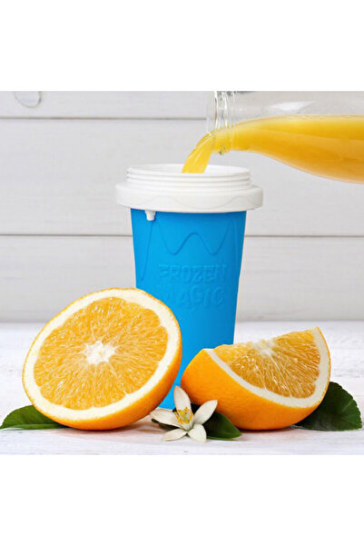 G Glixicom Pahar din Silicon pentru Slushy Milkshake Suc Inghetat Capacitate 250 ml Compatibil Congelator - Cap