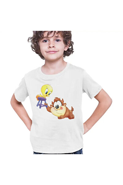OEM Tricou Copii Baieti Taz Tweety Diavol Chibi Bebelusi