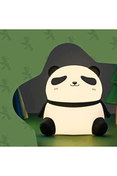 Generic Cute Panda Night Lamp | Soft Silicone, Rechargeable LED Light for Kids & Bedroom