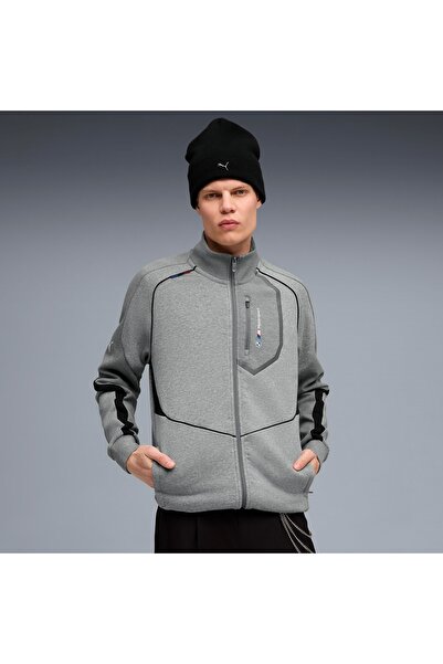 Puma Bmw MMS Hoodie Fermuarlı Jacket 630616 Erkek Eşofman Üstü GRİ