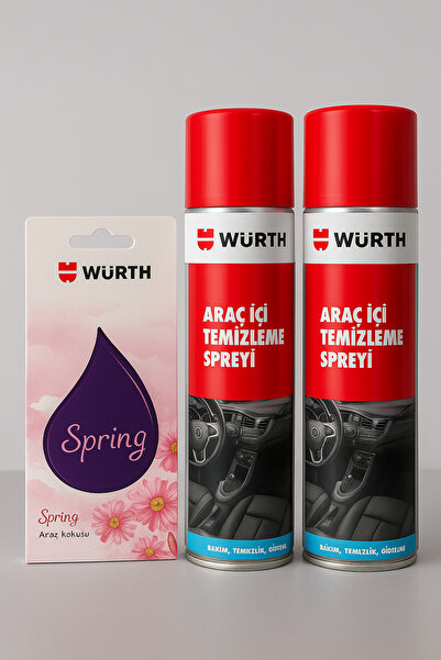 Würth Araç içi temizleme Spreyi 2 Adet 500 Ml Ve Asma Koku