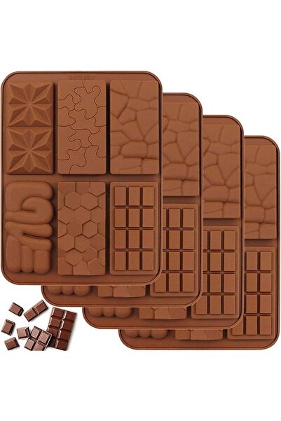 meayul مجموعة من 4 قوالب حلوى شوكولاتة سيليكون غير لاصقة