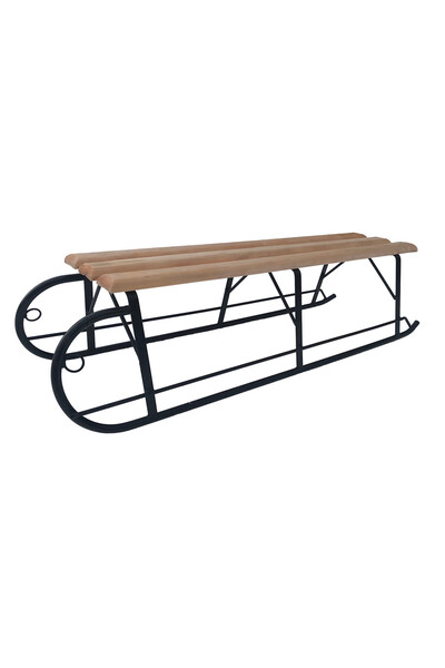 Atelierul De Sanii Sled for 2 people - wood and metal - durable and comfortable. Romanian product - 110x25x25 cm
