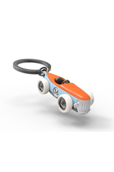 Metalmorphose Vintage Race Car Keychain