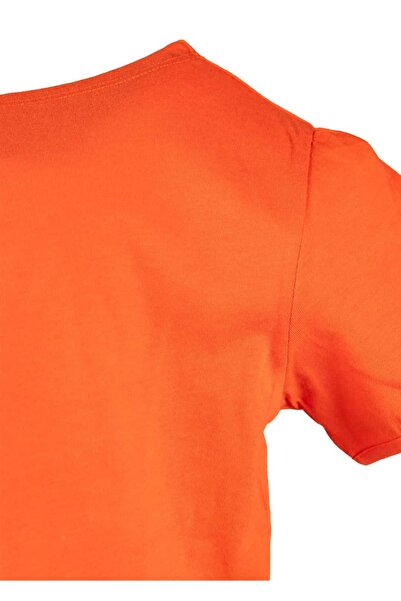 Ozmoz By Mukadder Özden Organic Watermelon Sleeves Orange Summer Girl's Tshirt