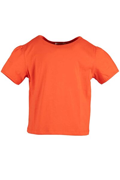 Ozmoz By Mukadder Özden Organic Watermelon Sleeves Orange Summer Girl's Tshirt