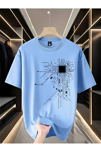 Joetsu Ανδρικό μπλουζάκι με γραφικά Chip (Chip) oversized