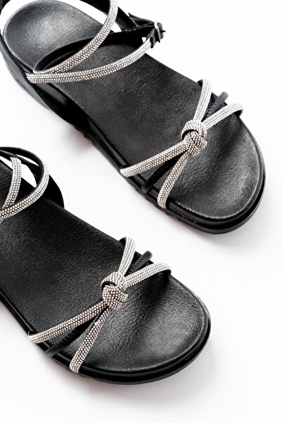 Budi 1001-1120 Black Silver Stone Daily Women's Sandals