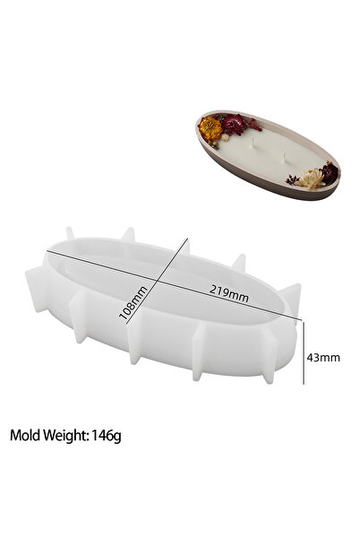 choice2 قالب سيليكون صغير لجرة شمعة بيضاوية من الخرسانة، على شكل سفينة، صناعة...