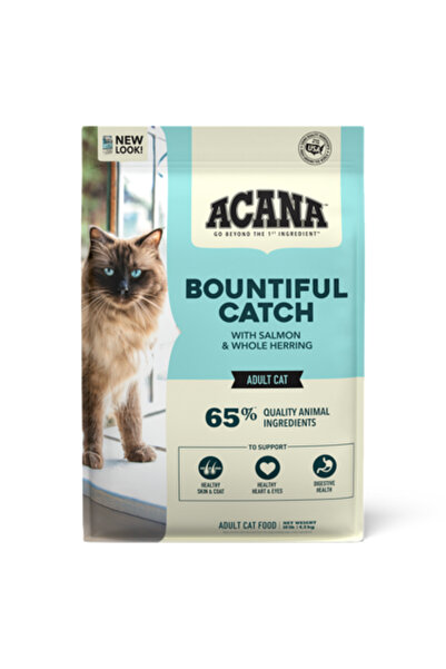 Acana طعام جاف للقطط البالغة من Bountiful Catch مع سمك السلمون والرنجة الكاملة