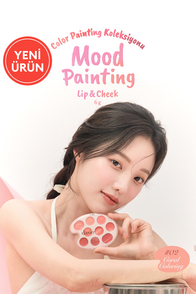 dasique 9 Renkli Ruj & Allık Paleti Mood Painting Lip & Cheek Palette (#02 Co...