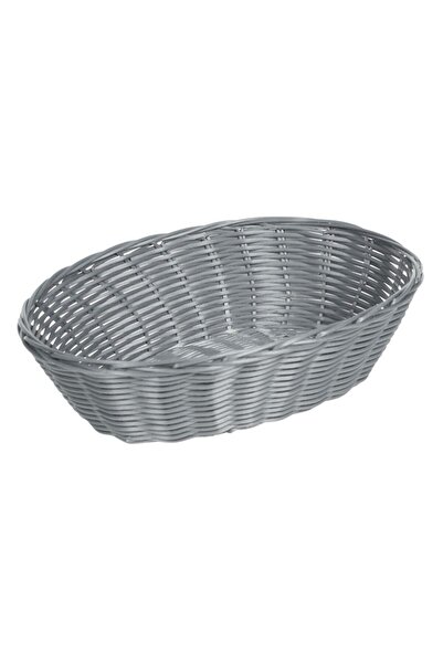 SHOPIENS Decorative Basket Gray, Oval, Braided, 27x20x8 cm