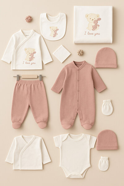 mini mia مجموعة دمى دببة و أرانب لطيفة مكونة من 10 قطع في علبة، مناسبة للاستخ...