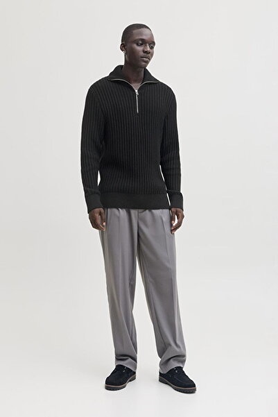 Jack & Jones Men's Zippered 100% Cotton Sweater - Blaspencer