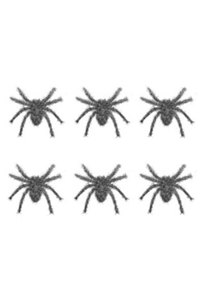 SHOPIENS Set de păianjeni decorativi din plastic pentru Halloween - 6 bucăți