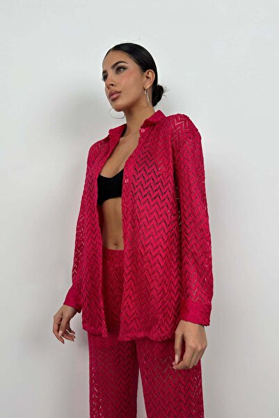Maxi modena Brode Fuchsia Shirt and Pants Set - m