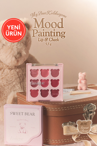 dasique 9 Renkli Ruj & Allık Paleti Mood Painting Lip & Cheek Palette (#06 Sweet Bear)