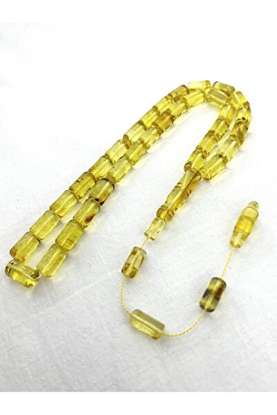 UZN Original Damla Amber Prayer Beads Capsule Cut 8.5X12Mm 22 Gr