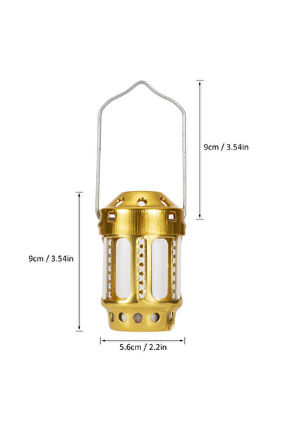 Choice 1 قطعة فانوس شمعة ذهبي صغير ساطع من سبائك الألومنيوم والنحاس لصيد الأس...