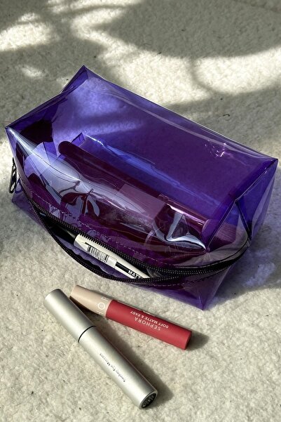 Masdala Egar Neon Şeffaf Makyaj ve Seyahat Çantası