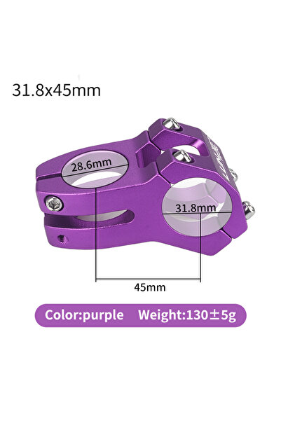 Choice Purple 31.8x45mm MTB Bike Handlebar Stem CNC Power Short 45mm Mountain...