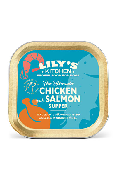 Lily's Kitchen طعام الكلاب الرطب المثالي مع وجبة الدجاج والسلمون - 150 جرام