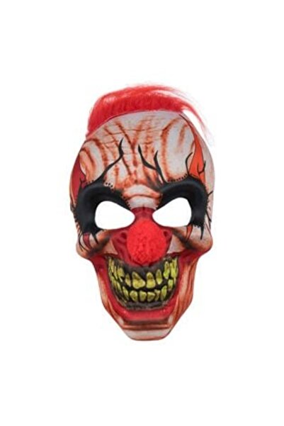 SHOPIENS Scary Clown Disguise Mask with Red Pompon Nose
