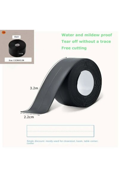 choice2 لفة واحدة من شريط لاصق أسود مقاوم للعفن والماء، بطول 2.2 سم وعرض 3.2 ...