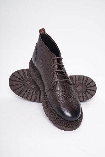 Byterre Velora Bot Erkek Kahverengi Hakiki Deri