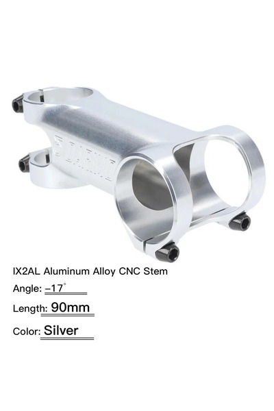 Choice جذع دراجة IX2AL فضي 90 مم -17 للطرق الجبلية/الحصى، خفيف الوزن للغاية، ...