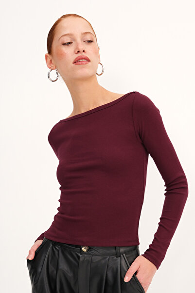 Addax Long Sleeve Basic Blouse B12189