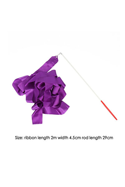 Choice شرائط رياضية ملونة أرجوانية بطول مترين، شريط رقص، فن إيقاعي، جمباز، با...