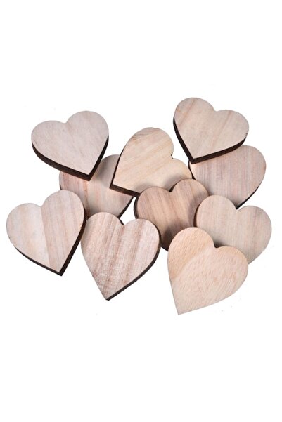 SHOPIENS Set Decorative Hearts, Wood, , 17 Pieces, MYONNA IT & E- COMMERCE
