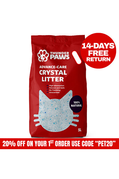 Thunderpaws رمل قطط كريستالي غير متكتل من Thunder Paws Advance Care