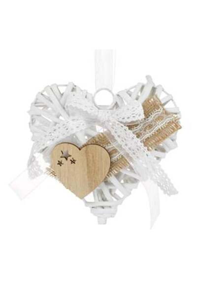 SHOPIENS Inimă decorativă din lemn 14 x 14 cm