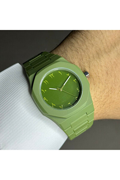 FANDER BLUE Luxury Arabic Numeral Watch with Green Fiber Strap 40mm