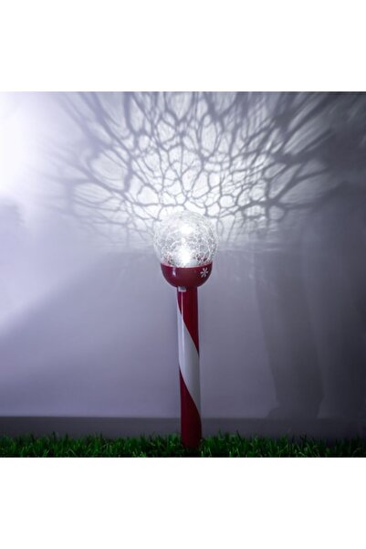 SHOPIENS Felinar solar de Crăciun, glob transparent, design fulg de zăpadă, a...