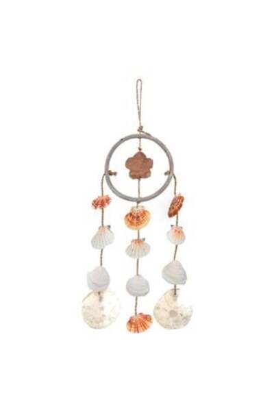 Silver Star Decorațiune suspendată cu floare din lemn de fildeș și scoici 58 cm