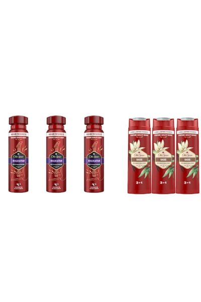 Old Spice Σετ 6 x Ποικιλία Πακέτο, 3 x Αποσμητικό 150ml Rockstar, 3 x Σαμπουά...