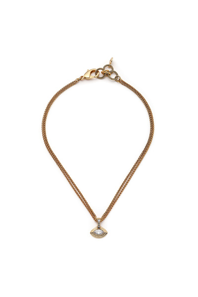 Mon Reve Clear Sight Göz Charm Altın Kaplama Zincir Kolye