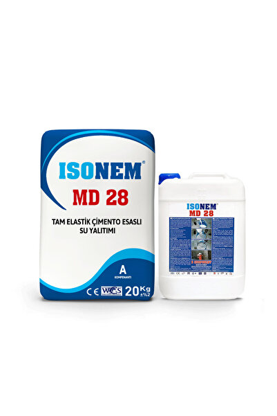 Isonem MD28 Tam Elastik Çimento Esaslı Su İzolasyonu Seti 30 Kg