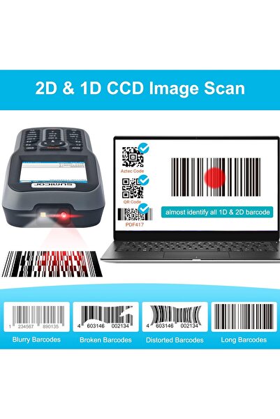 Generic Sumicor Barcode Scanner 1D & 2D QR Code PDF417 Reader, Wireless 2.4 GHz Handheld Cordless Rechargeab