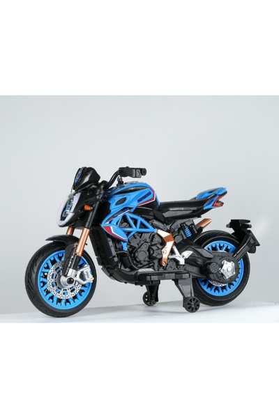 CAR Electric Ride-On 12V with 550 Motor, Bluetooth, USB, & Wheel Lights 29-M074-BLUE