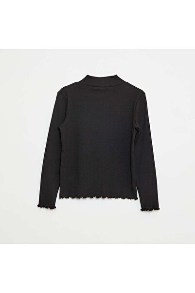 KIABI Ribbed Roll Neck Jumper BLACK