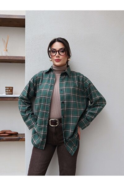 ESRAHELVACI Oversize καρό πουκάμισο