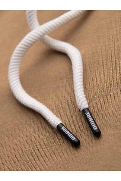 OMBRE Ανδρικό Φούτερ με κουκούλα - Καφέ V2 OM-SSBN-0177